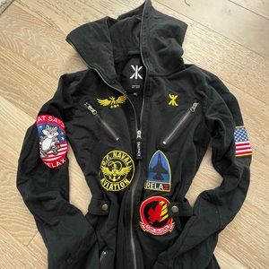 Onepiece Aviator unisex Black Jumpsuit